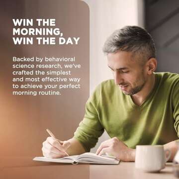 SaltWrap Sunrise Manifesto: Daily Morning Guided Journal for Gratitude, Mindfulness, Wellness, Self Care for Women & Men – 5 Minute Reflection Journal