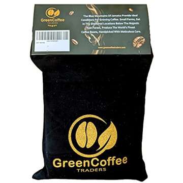 Green Coffee Traders 1LB Jamaican Blue Mountain Roasted Coffee - City Roast, 1lb Bag