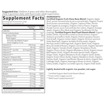 Organic Kids Gummy Vitamins Vegan Non-GMO & Gluten-Free