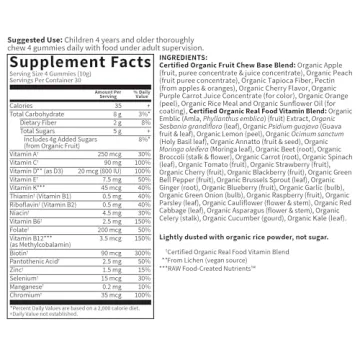 Organic Kids Gummy Vitamins Vegan Non-GMO & Gluten-Free
