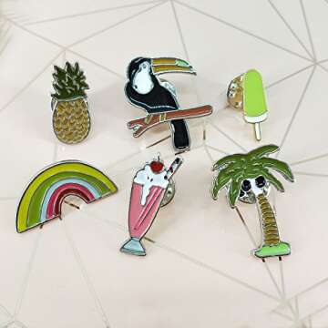 MeliMe Cute Cartoon Brooch Pins for Stylish Accessories