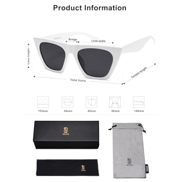 SOJOS Oversized Cateye Polarized Sunglasses for Women
