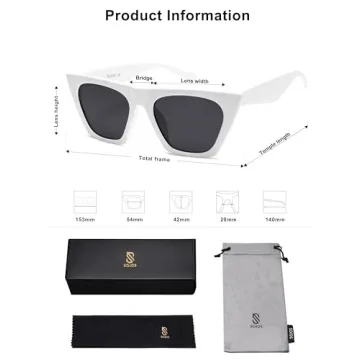 SOJOS Oversized Cateye Polarized Sunglasses for Women