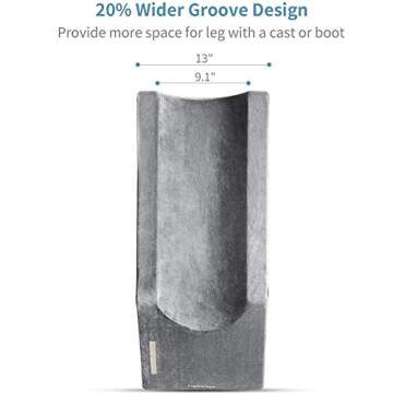 LightEase Memory Foam Leg Support and Elevation Pillow w/Dual Handles for Surgery, Injury, or Rest