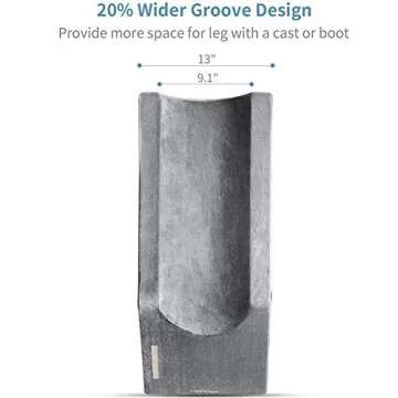 LightEase Memory Foam Leg Support and Elevation Pillow w/Dual Handles for Surgery, Injury, or Rest