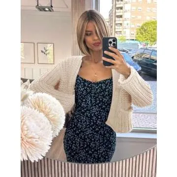 Arssm Women's Chunky Cropped Cardigan for Winter Style