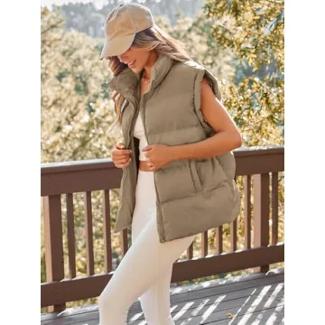 AUTOMET Puffer Vest for Women – Trendy Sleeveless Outerwear