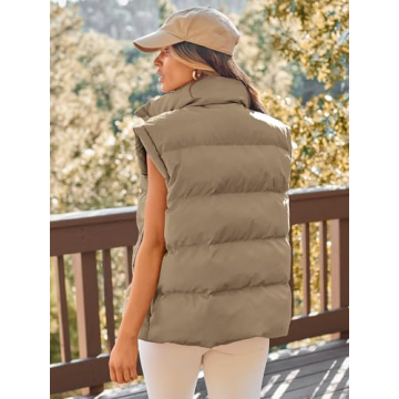 AUTOMET Puffer Vest for Women – Trendy Sleeveless Outerwear