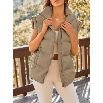 AUTOMET Puffer Vest for Women – Trendy Sleeveless Outerwear