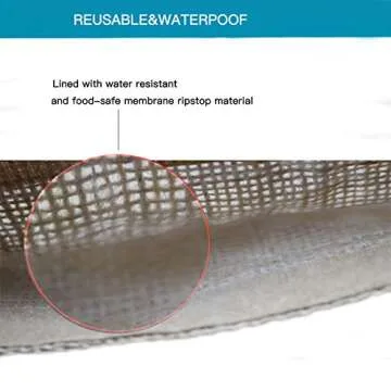 Eco-Friendly Reusable Sandwich Bags - Blue Stripes Pack of 10