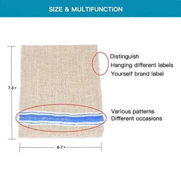 Eco-Friendly Reusable Sandwich Bags - Blue Stripes Pack of 10