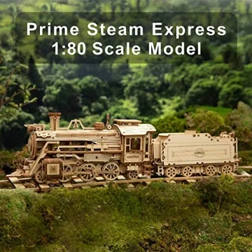 ROKR 3D Wooden Puzzle Mechanical Train Model Kit