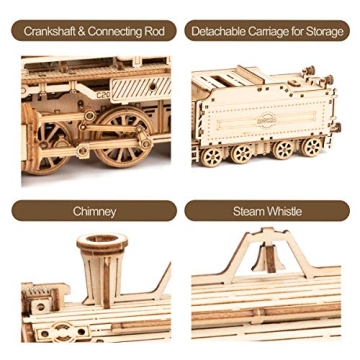 ROKR 3D Wooden Puzzle Mechanical Train Model Kit