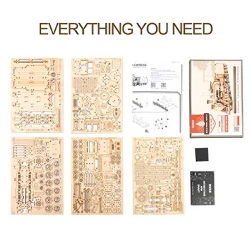 ROKR 3D Wooden Puzzle Mechanical Train Model Kit