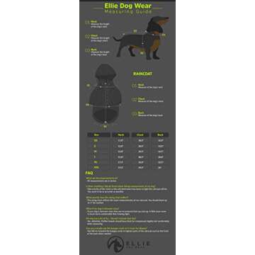 Ellie Dog Wear Zip Up Dog Raincoats with Reflective Buttons, Pockets, Rain/Water Resistant, Adjustable Drawstring, & Removable Hood - XXS to XXL - Stylish Premium Dog Raincoats (Yellow, Small)