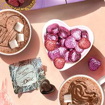 DOVE PROMISES Milk & Dark Chocolate Valentines Day Candy Hearts, 24.2 oz Bag
