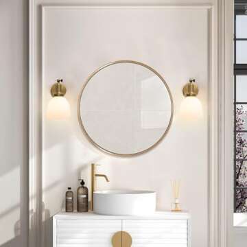 PERMO Industrial Vintage Slope Pole Wall Mount Single Sconce with 6.7" Oval Dome Milk White Glass Shade Wall Sconce Light Lamp Fixture