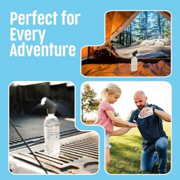 Suds2Go Refillable Caps, 2 Pack - Universal Fit Turns Most Disposable Water Bottles Into A Hand Washing Station - Includes Refillable Soap Reservoir - Conveniently Sized to Take on The Go - Black