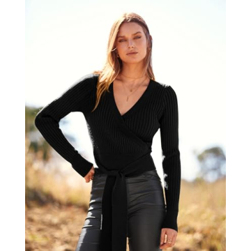 Chic BTFBM Women's Wrap Sweater for All Occasions