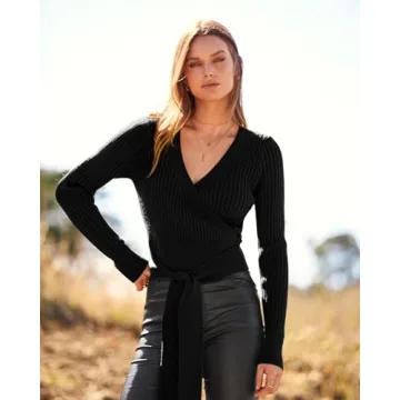 Chic BTFBM Women's Wrap Sweater for All Occasions