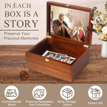 Elegant Wedding Keepsake Box with Photo Frame