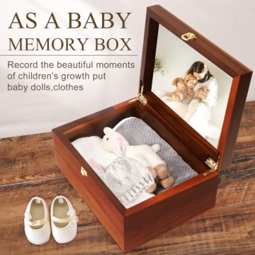 Elegant Wedding Keepsake Box with Photo Frame