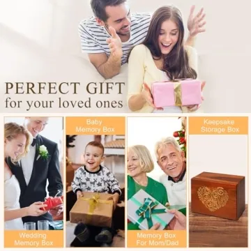 Elegant Wedding Keepsake Box with Photo Frame