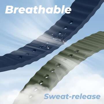 Acextro 3 Pack Sport Band Compatible for Galaxy Watch 7 Bands 44mm 40mm, Samsung Galaxy Watch FE/6/5...