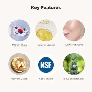 Tap Water Filter for Sink Faucet - Filtration with Vitamin C Gel, Removes Chlorine & Impurities, Kitchen Faucet Purifier, Easy to Install, Premium for Sensitive Skin, Made in Korea - Pure White