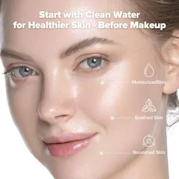 Tap Water Filter for Sink Faucet - Filtration with Vitamin C Gel, Removes Chlorine & Impurities, Kitchen Faucet Purifier, Easy to Install, Premium for Sensitive Skin, Made in Korea - Pure White