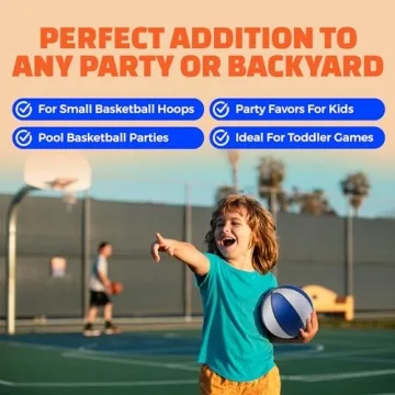 Rubber Mini Basketballs with Pump for Kids 7 Inch