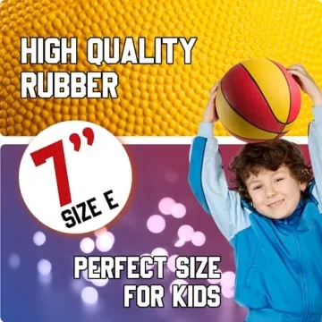 Rubber Mini Basketballs with Pump for Kids 7 Inch