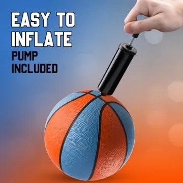 Rubber Mini Basketballs with Pump for Kids 7 Inch
