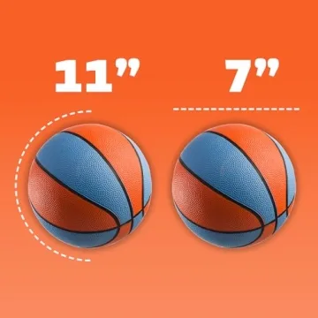 Rubber Mini Basketballs with Pump for Kids 7 Inch