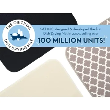 S&T INC. Microfiber Dish Drying Mat for Clean Countertops