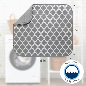 S&T INC. Microfiber Dish Drying Mat for Clean Countertops