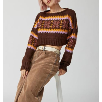 Trendy Y2K Knitted Crop Top for Stylish Women