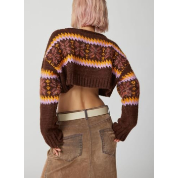 Trendy Y2K Knitted Crop Top for Stylish Women