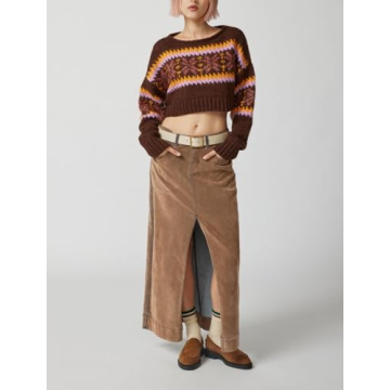 Trendy Y2K Knitted Crop Top for Stylish Women