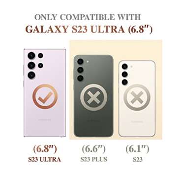 GVIEWIN for Samsung Galaxy S23 Ultra Case with Slide Camera Cover, [Military Grade Drop Protection] ...