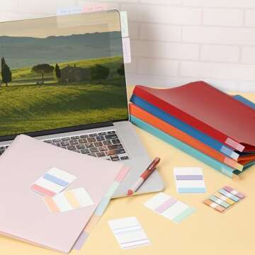 Mr. Pen- Sticky Index Tabs, 500 Pcs, 21 Sets, Colorful Sticky Tabs for Notebooks, Page Markers, Page Tabs for Binders, Page Tabs Sticky Tabs for Books, Notebook Tabs, Book Sticky Tabs for Notebooks