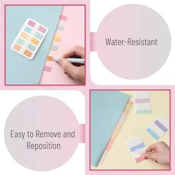 Mr. Pen- Sticky Index Tabs, 500 Pcs, 21 Sets, Colorful Sticky Tabs for Notebooks, Page Markers, Page Tabs for Binders, Page Tabs Sticky Tabs for Books, Notebook Tabs, Book Sticky Tabs for Notebooks