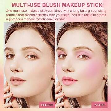 Cream Blush Stick for Lip and Cheek Tint - Long Lasting