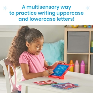 hand2mind Letter Tracing Sensory Pad, Reusable Handwriting Practice for Kids 3-5, Learn to Write, Letter Tracing Board, Toddler Writing Practice, Montessori Alphabet Toys, Preschool Learning Toys