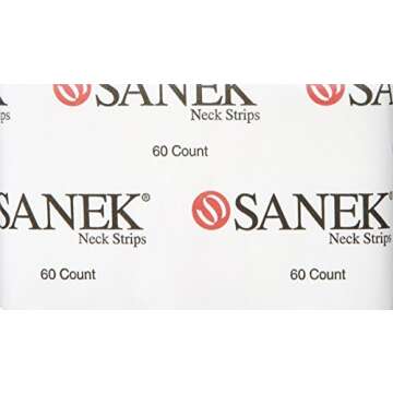 Sanek Display Neck Strips, 60 Count, Pack of 12