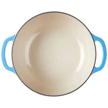 Lodge Enameled Cast Iron Dutch Oven - 7.5 Quart - Caribbean Blue