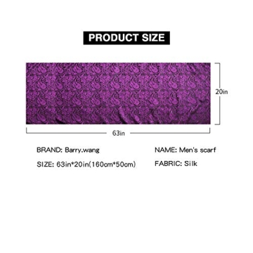 YOHOWA Exquisite Navy Blue Brown Silk Scarf for All Occasions