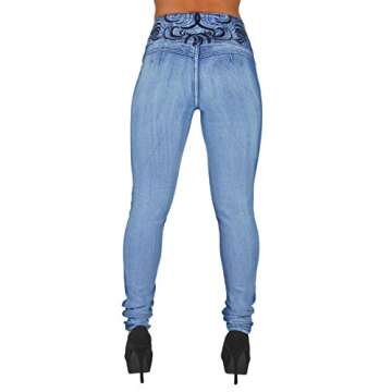 Plus/Junior Size Mid Waist Colombian Design Butt Lift Skinny Jeans