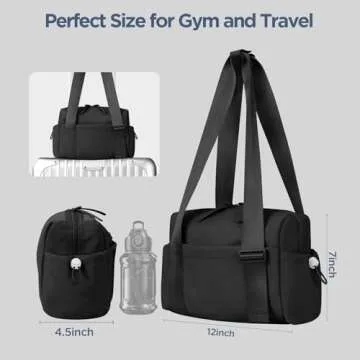 Mini Gym Bag for Women Girls Small Gym Tote Bag with Wet Compartment Waterproof Travel Duffle Bag Cute Workout Sport Bag