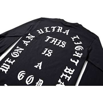 The Life of Pablo Tour | I Feel Like Pablo Crew Neck Sweatshirt - Comfortable Pullover, Soft Cotton Blend, Made in USA (US, Alpha, Small, Regular, Regular, Black)